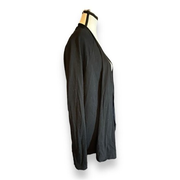 Women’s 2X Danksin NOW Actives Black Semi Fitted Drape Front Cardigan 18 20 XXL - Picture 5 of 7